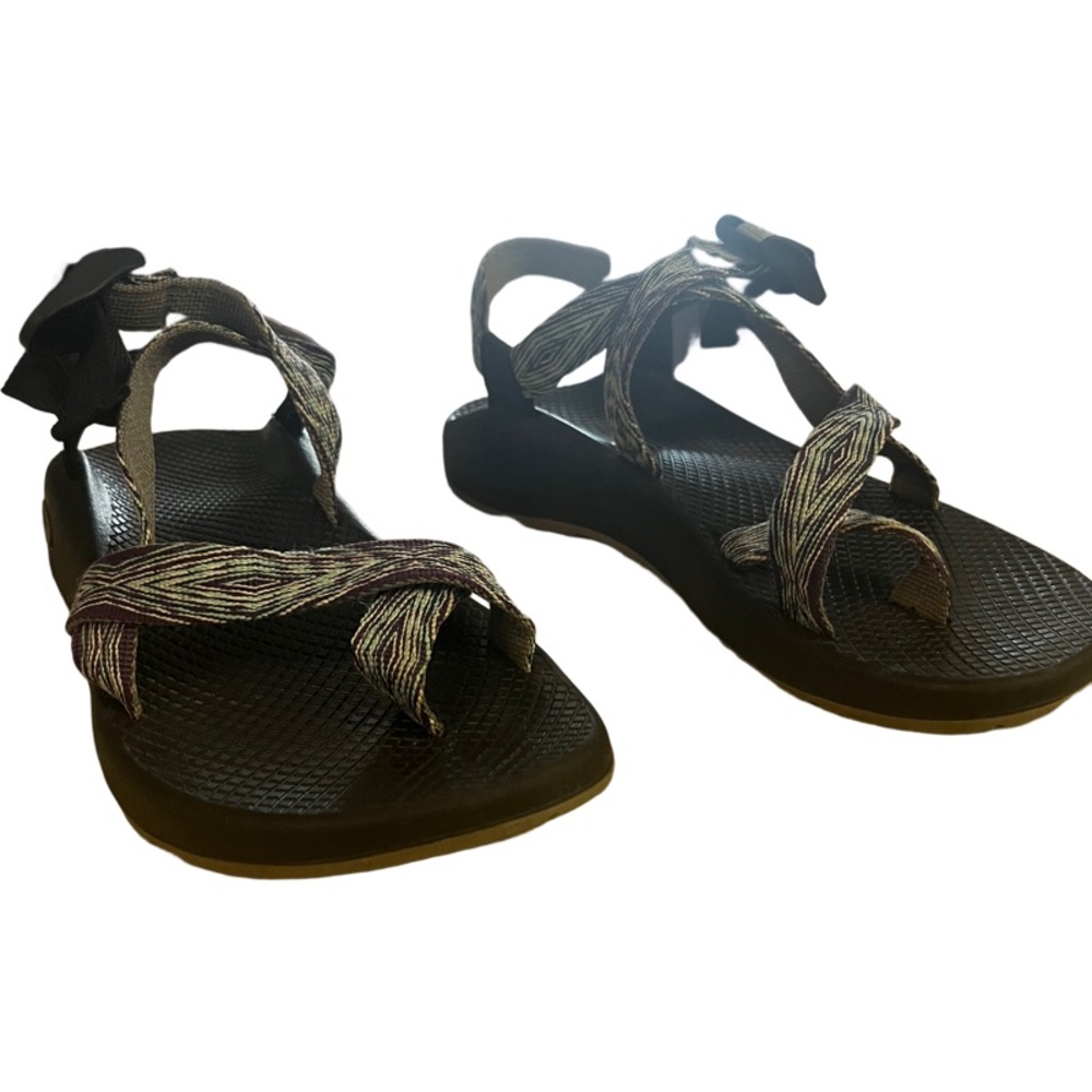 Chaco Z/2 Womens Sz 7 Purple/Aqua Web Toe Loop Hiking Water Sport Sandals